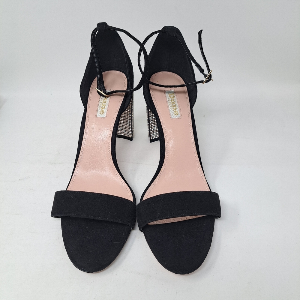 Dune London Black Heels with Silver Accents